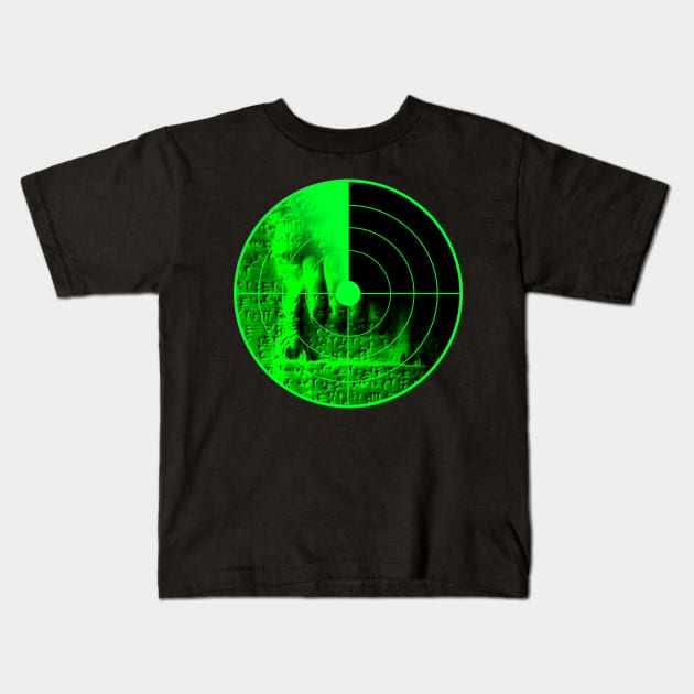 Sumerian Bag Radar Kids T-Shirt by 33oz Creative